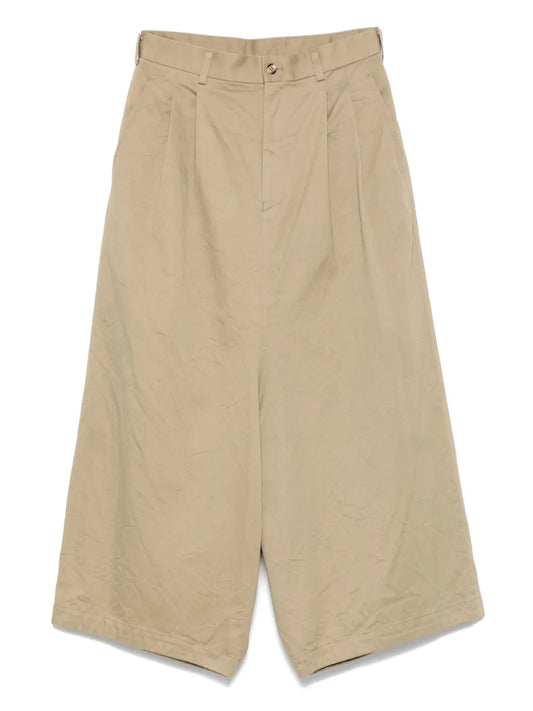 Cotton Pleated Trousers
