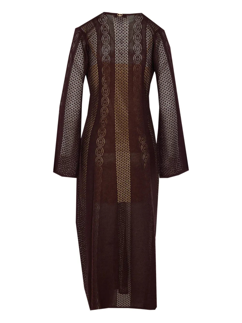 Perforated-Knit Dress