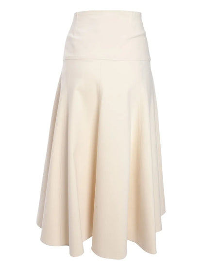 Guipure-Detail Midi Skirt