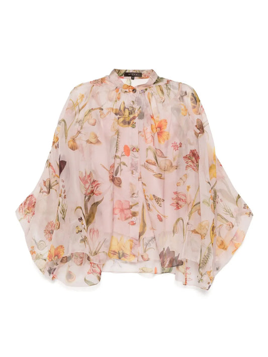 Lightweight Gathered Long-Sleeved Blouse