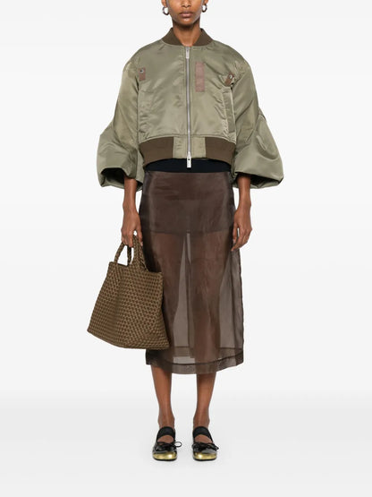 Cropped Bomber Jacket