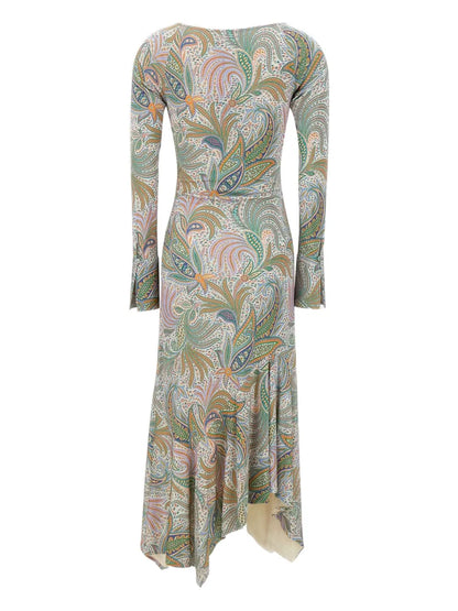 Floral-Print Midi Dress