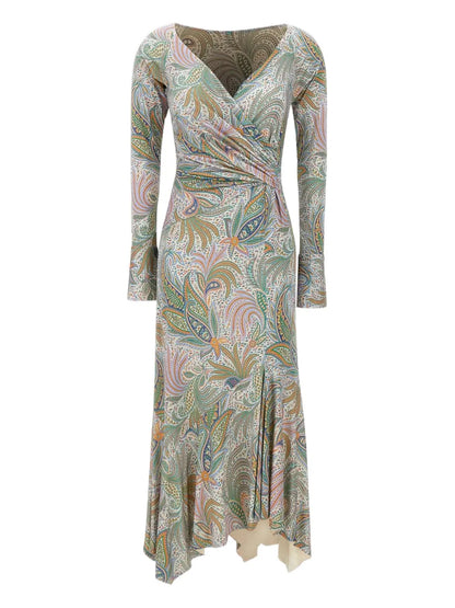 Floral-Print Midi Dress