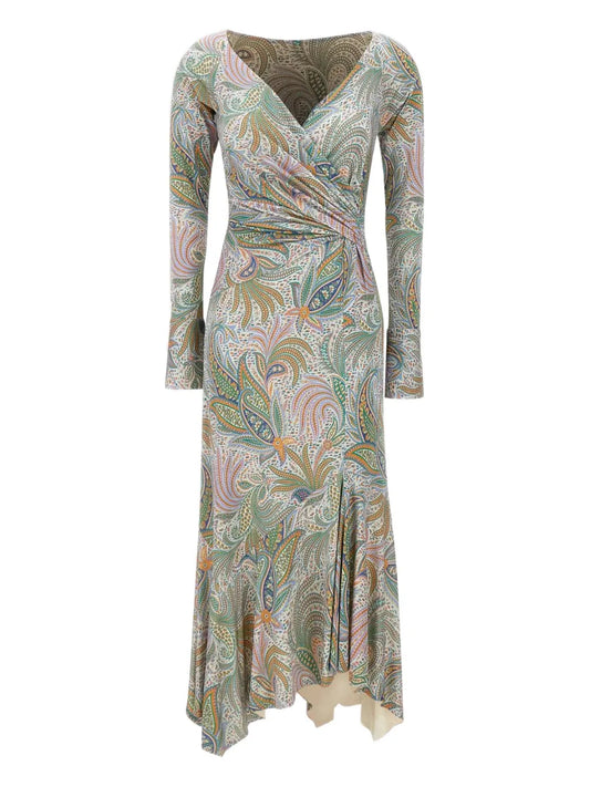 Floral-Print Midi Dress