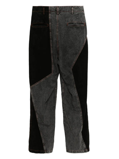 Bleached Panelled Jeans