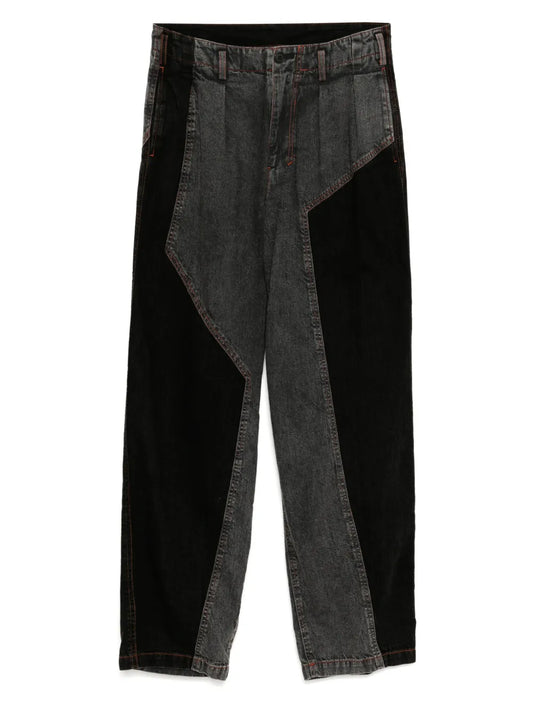 Bleached Panelled Jeans