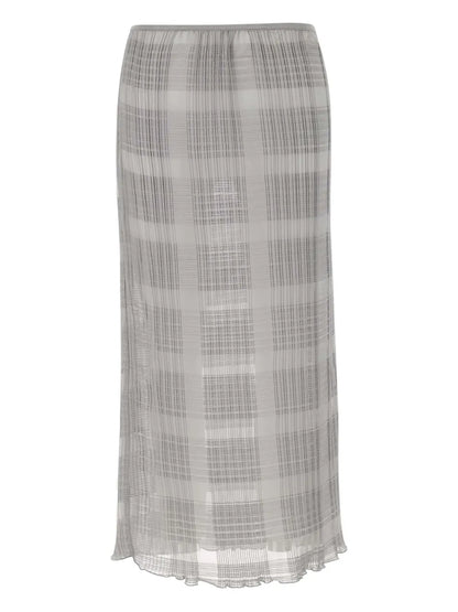 Checked Midi Skirt