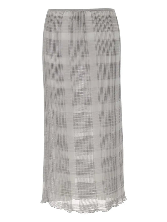 Checked Midi Skirt