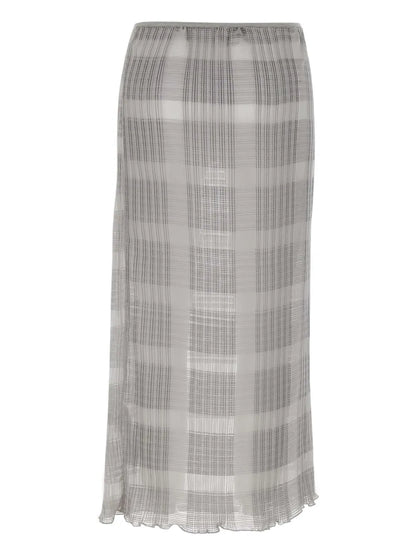 Checked Midi Skirt