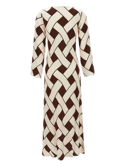 Alondra Braided-Pattern Midi Dress