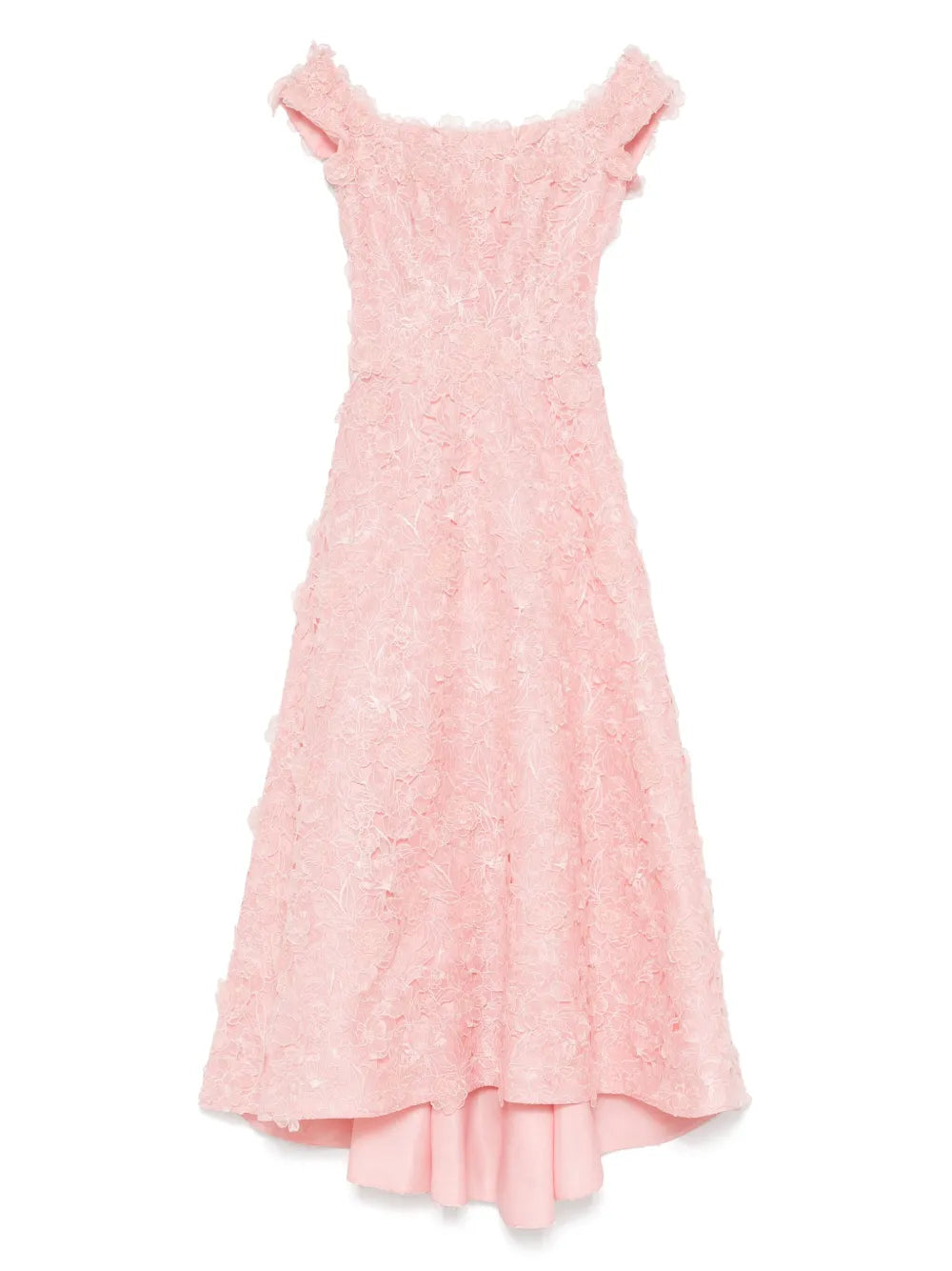 Floral-Embroidered Midi Dress
