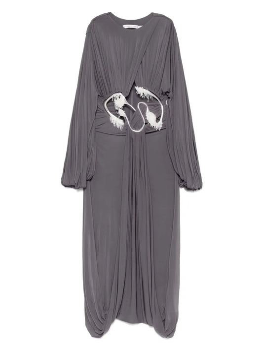 Sculptured Torso Maxi Dress