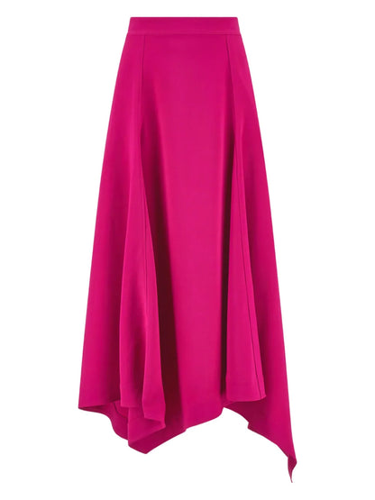 Asymmetric-Hem Maxi Skirt