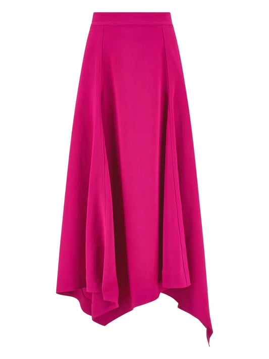 Asymmetric-Hem Maxi Skirt