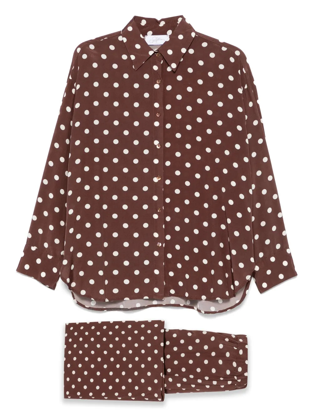 Polka Dot-Print Trousers Set
