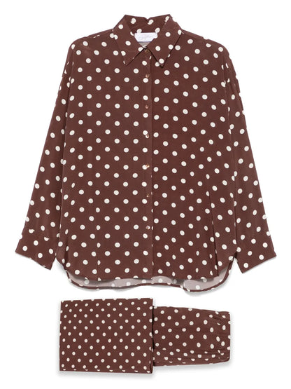 Polka Dot-Print Trousers Set