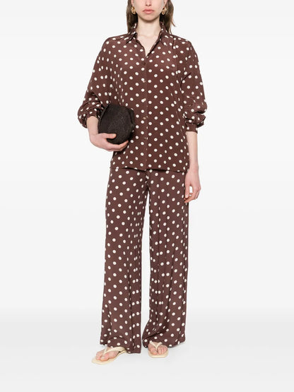 Polka Dot-Print Trousers Set