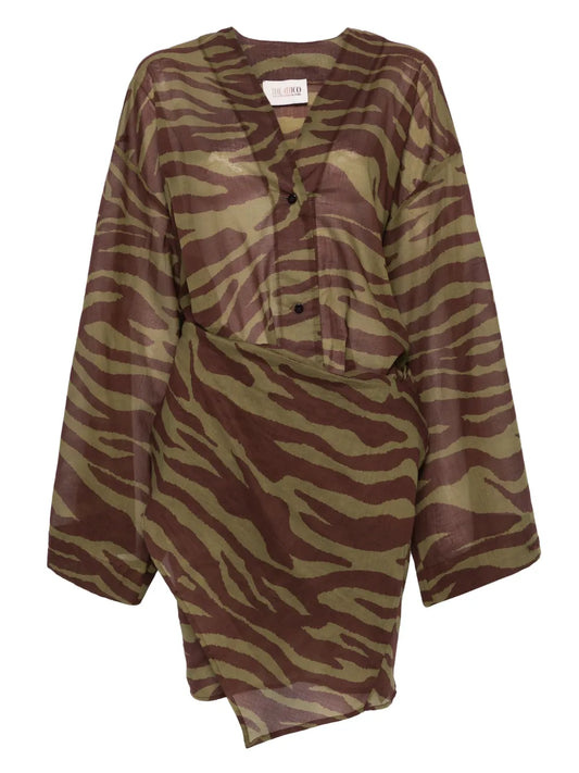 Zebra-Print Mini Dress