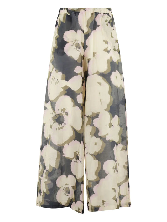 Floral-Print Palazzo Pants