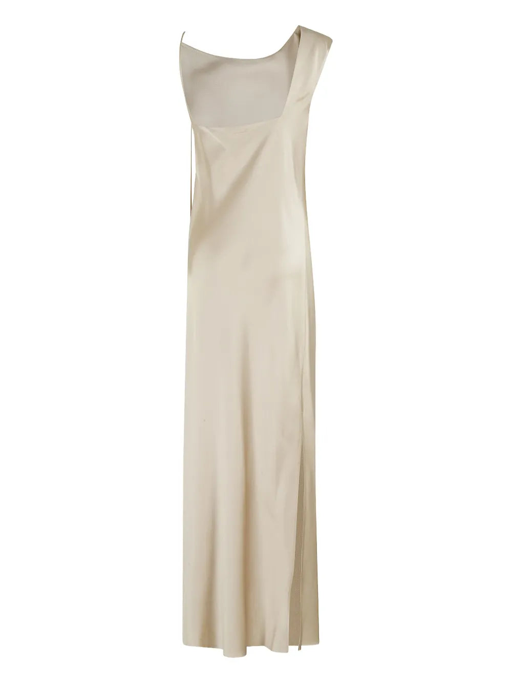 Asymmetric Satin Evening Dress