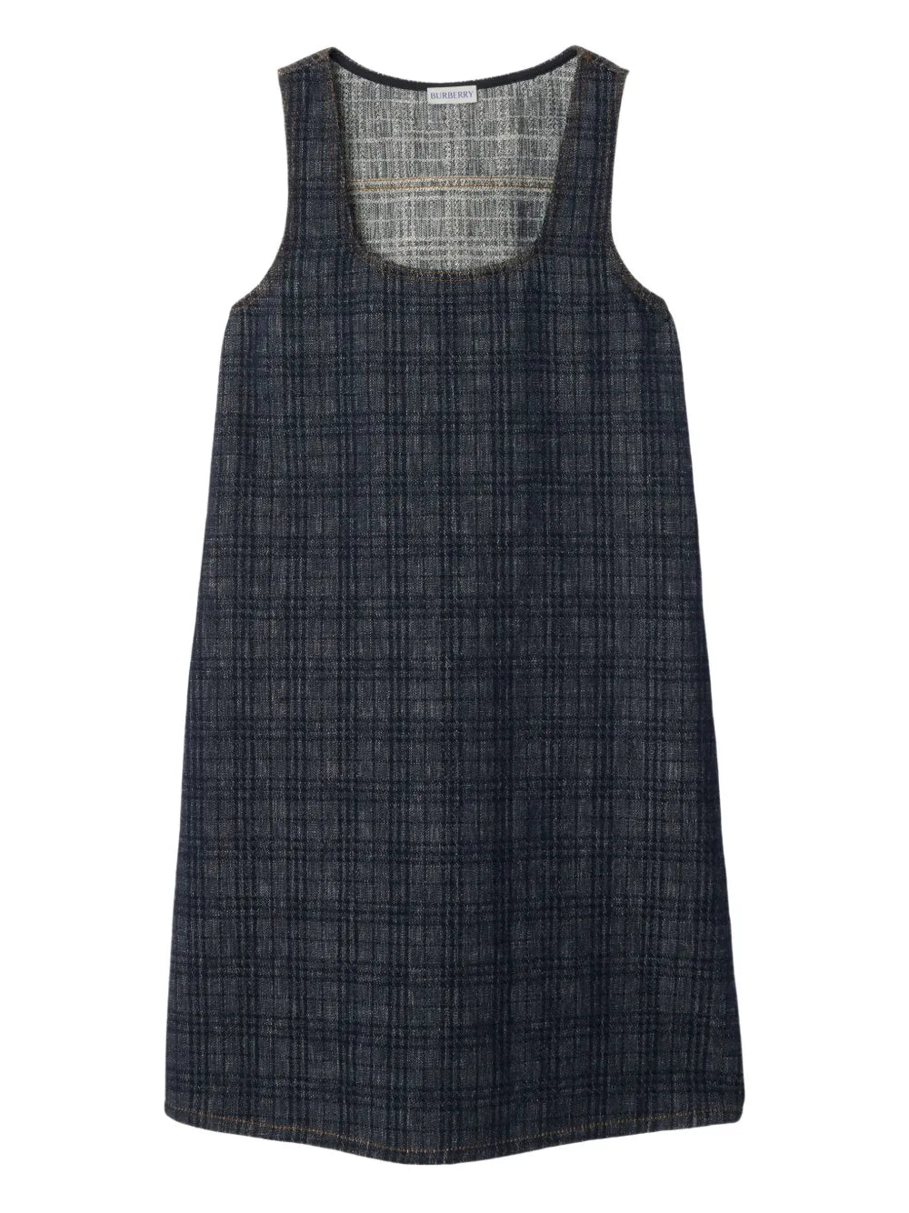Checked Denim Dress