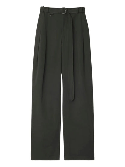 Gabardine Straight-Leg Trousers