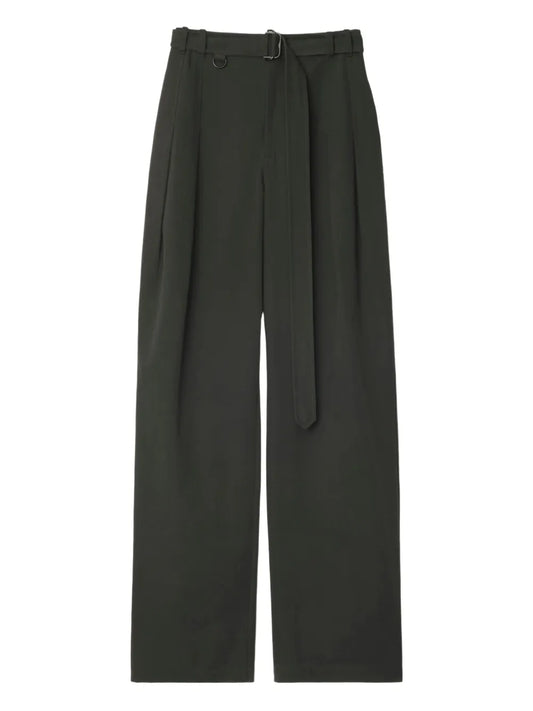 Gabardine Straight-Leg Trousers