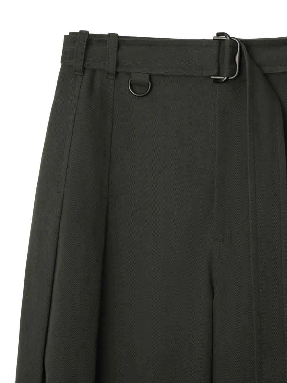 Gabardine Straight-Leg Trousers