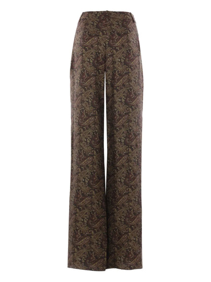 Silk Straight-Leg Trousers