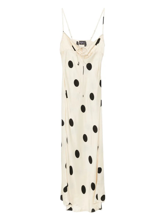 Polka-Dot Slip Maxi Dress