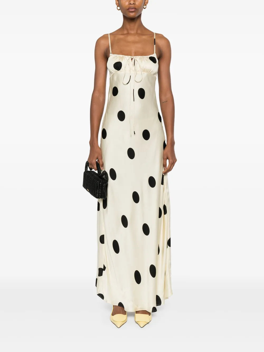Polka-Dot Slip Maxi Dress