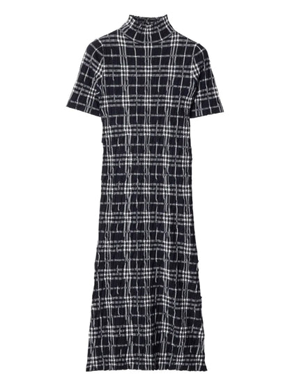Check-Print Dress
