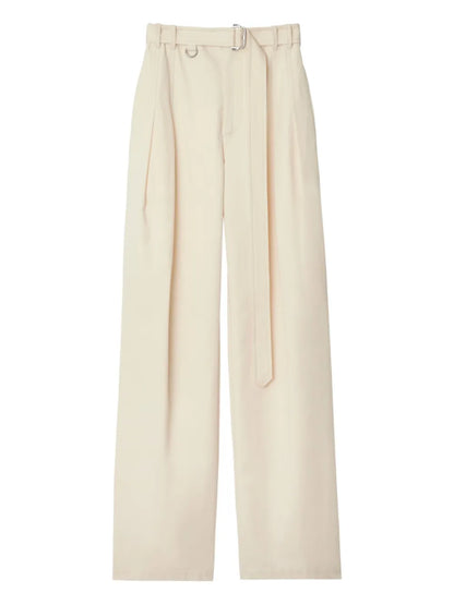 Gabardine Belted Trousers