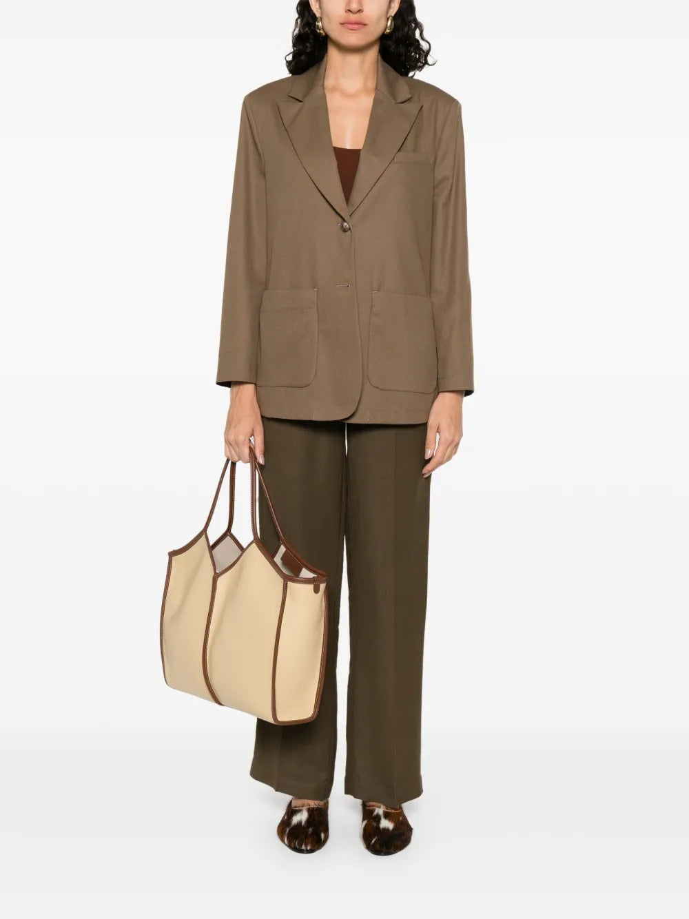 Gabardine-Weave Blazer