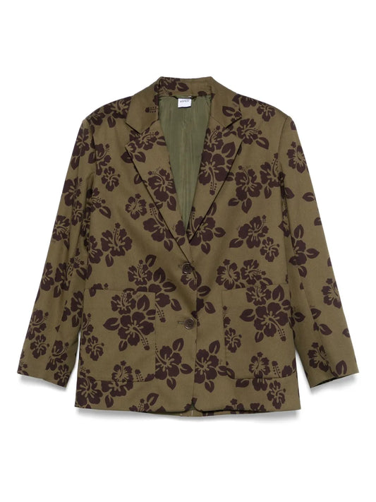 Floral-Print Blazer