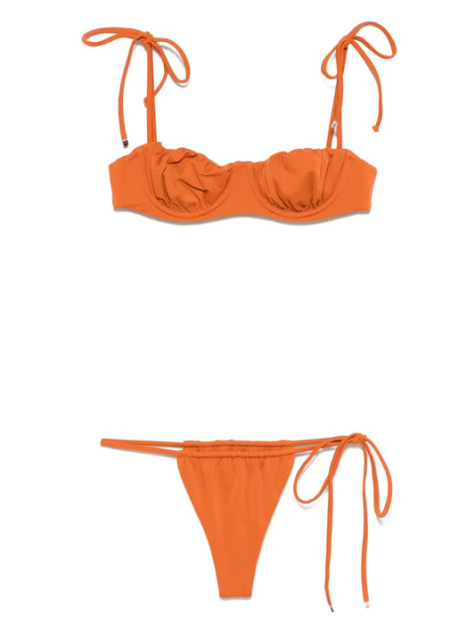 Ruched-Detailing Bikini