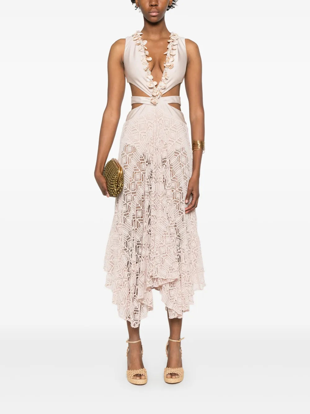 Perforated Midi Dress