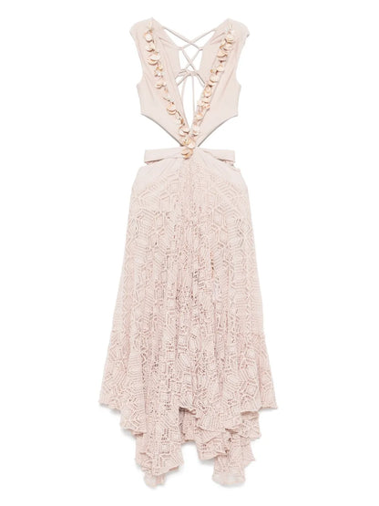 Perforated Midi Dress