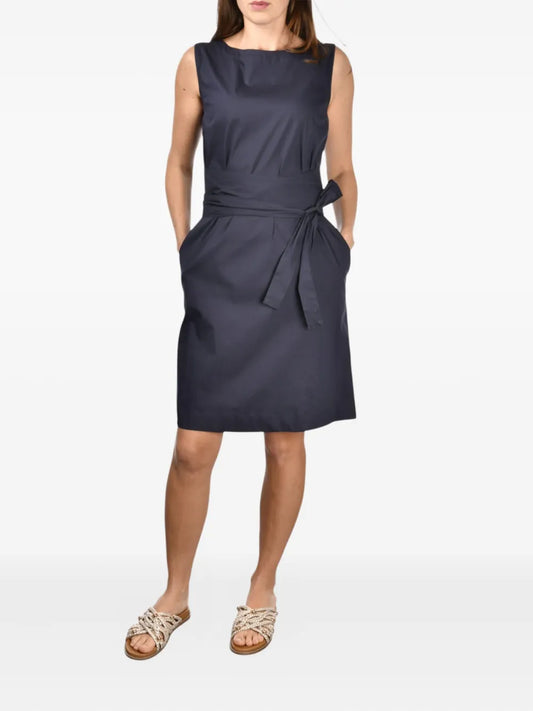 Sleeveless Belted Dress