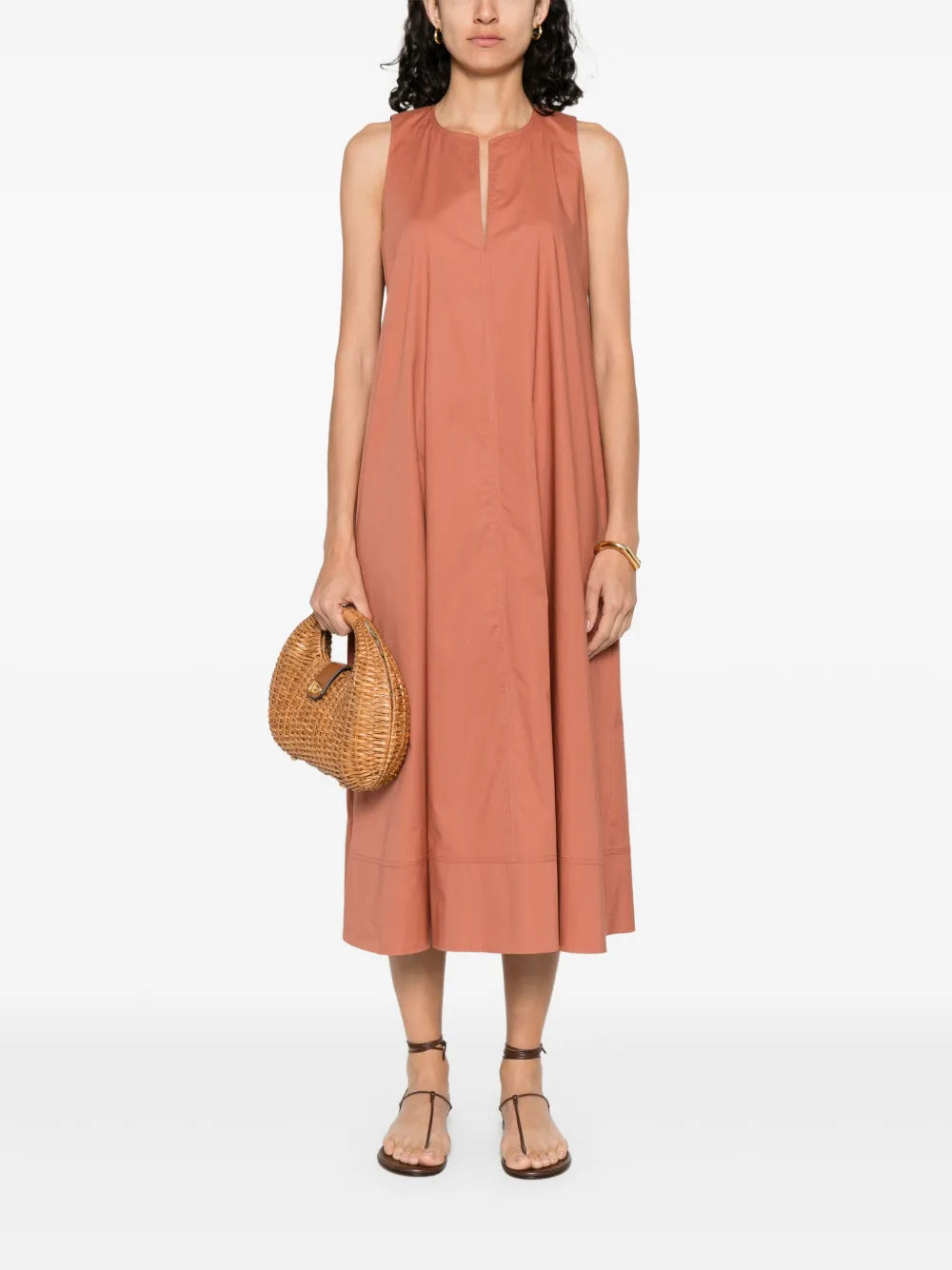 Logo-Plaque Midi Dress