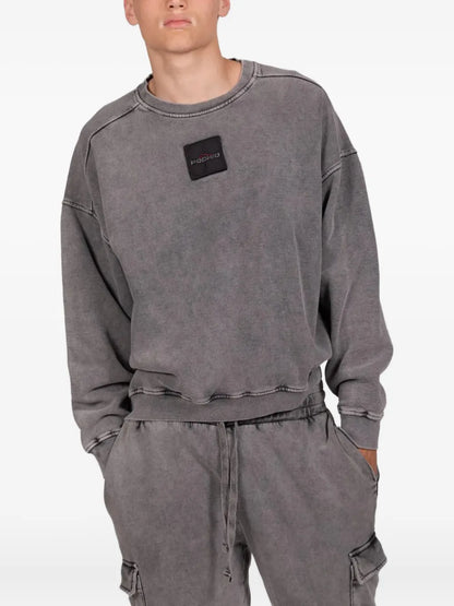 Logo-Patch Cotton Sweatshirt