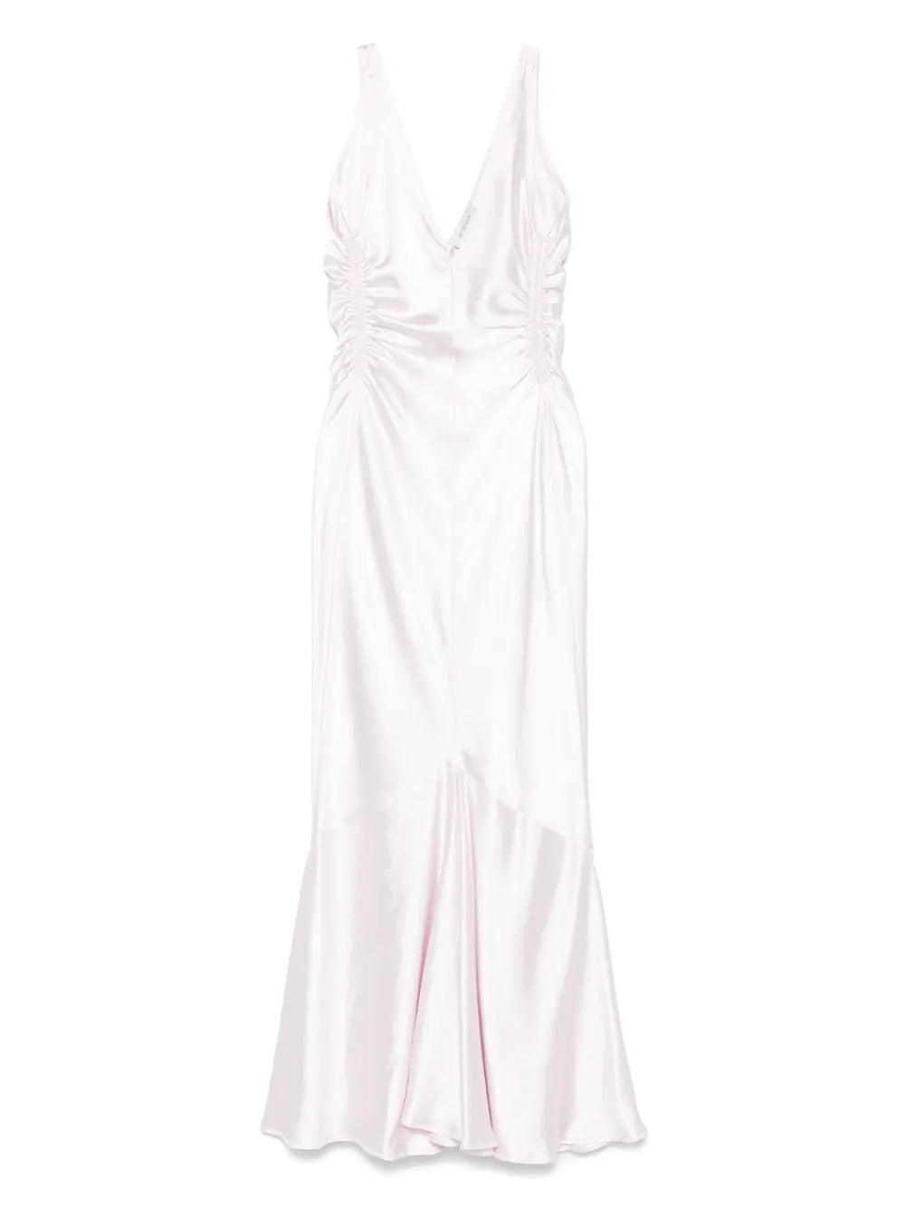 Satin-Finish Midi Dress