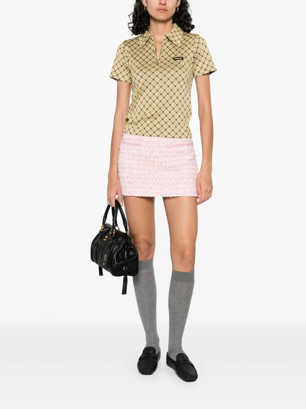 Checked Polo Top
