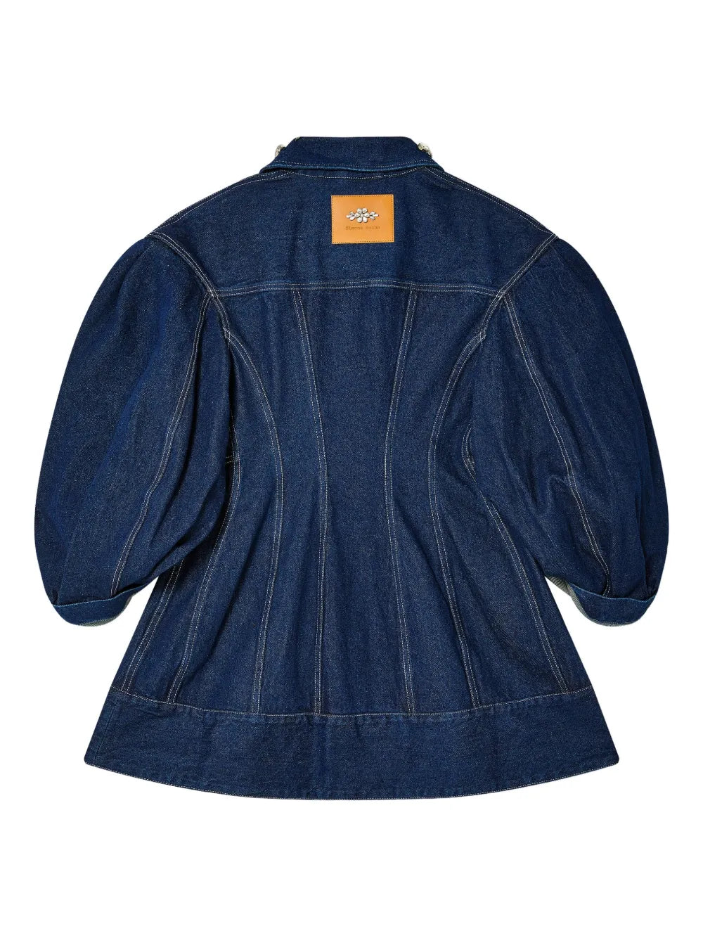 Rhinestone-Collar Denim Jacket