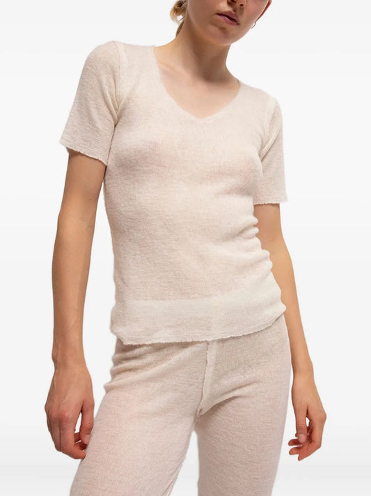 Barbara Short-Sleeve V-Neck Top