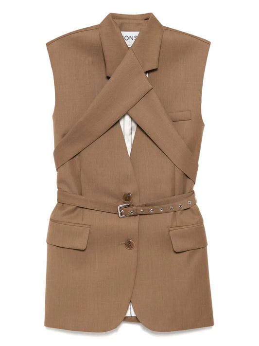 Cris-Cross Sleeveless Jacket