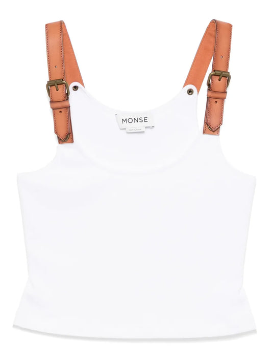 Leather Strap Tank Top