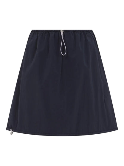 Drawstring Miniskirt