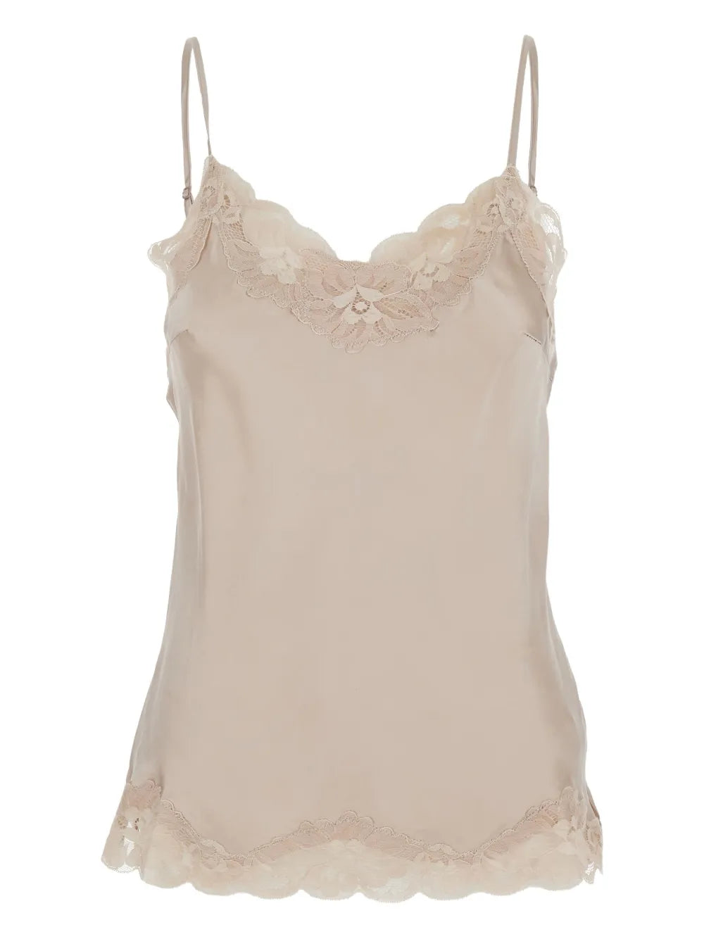 Floral-Lace Silk Top