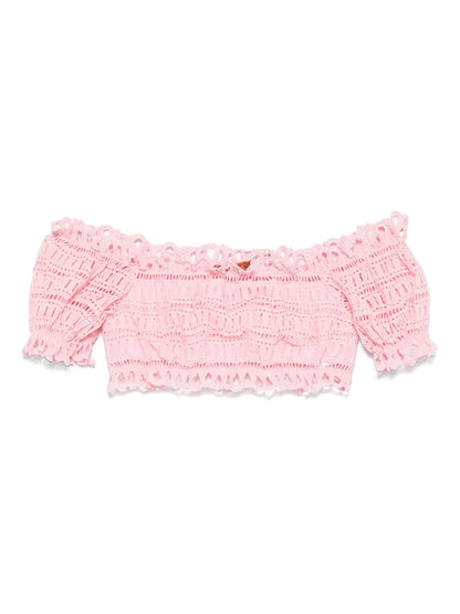 Broderie Anglaise Cropped Top